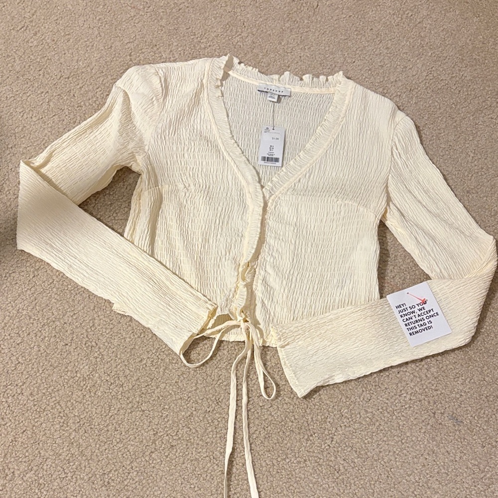 NWT Topshop Lace Up Blouse